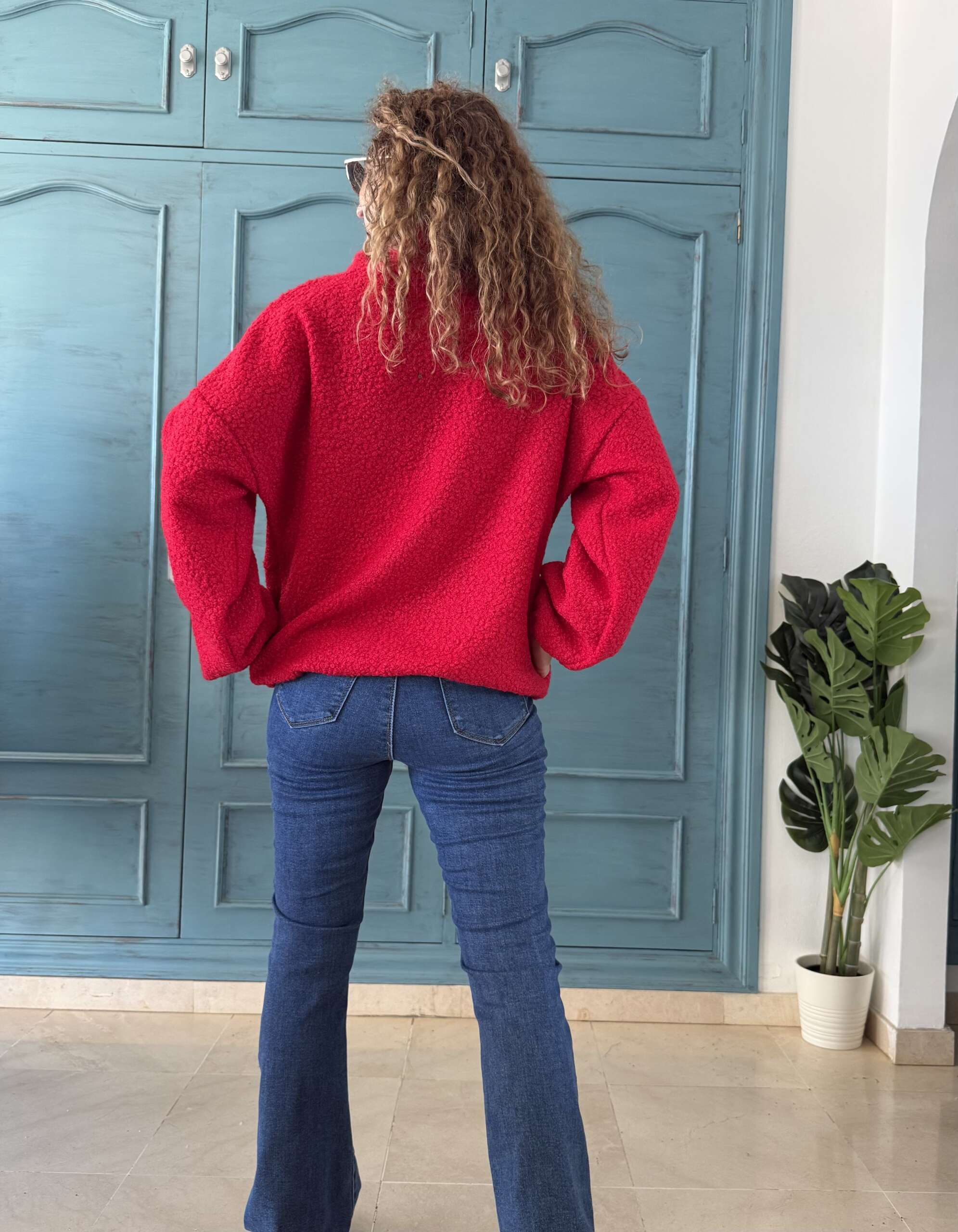 Chaqueta borrego roja - Imagen 3