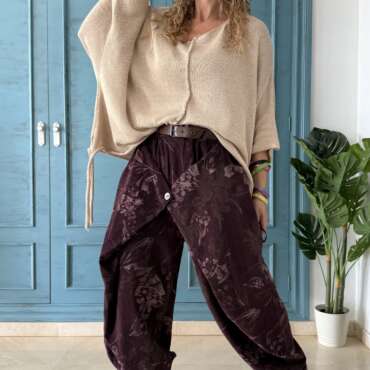 Pantalón Bombay estampado púrpura
