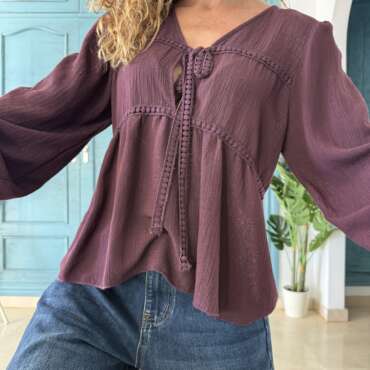 Blusa bambula granate