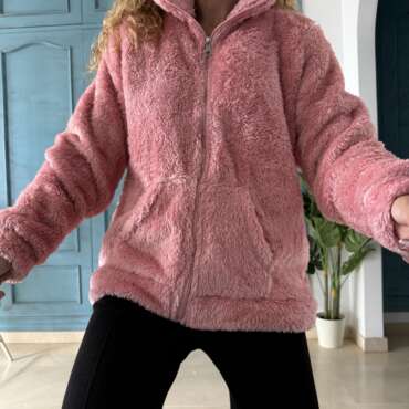 Chaqueta peluche rosa