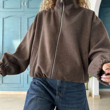 Chaqueta paño chocolate