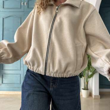 Chaqueta paño beige