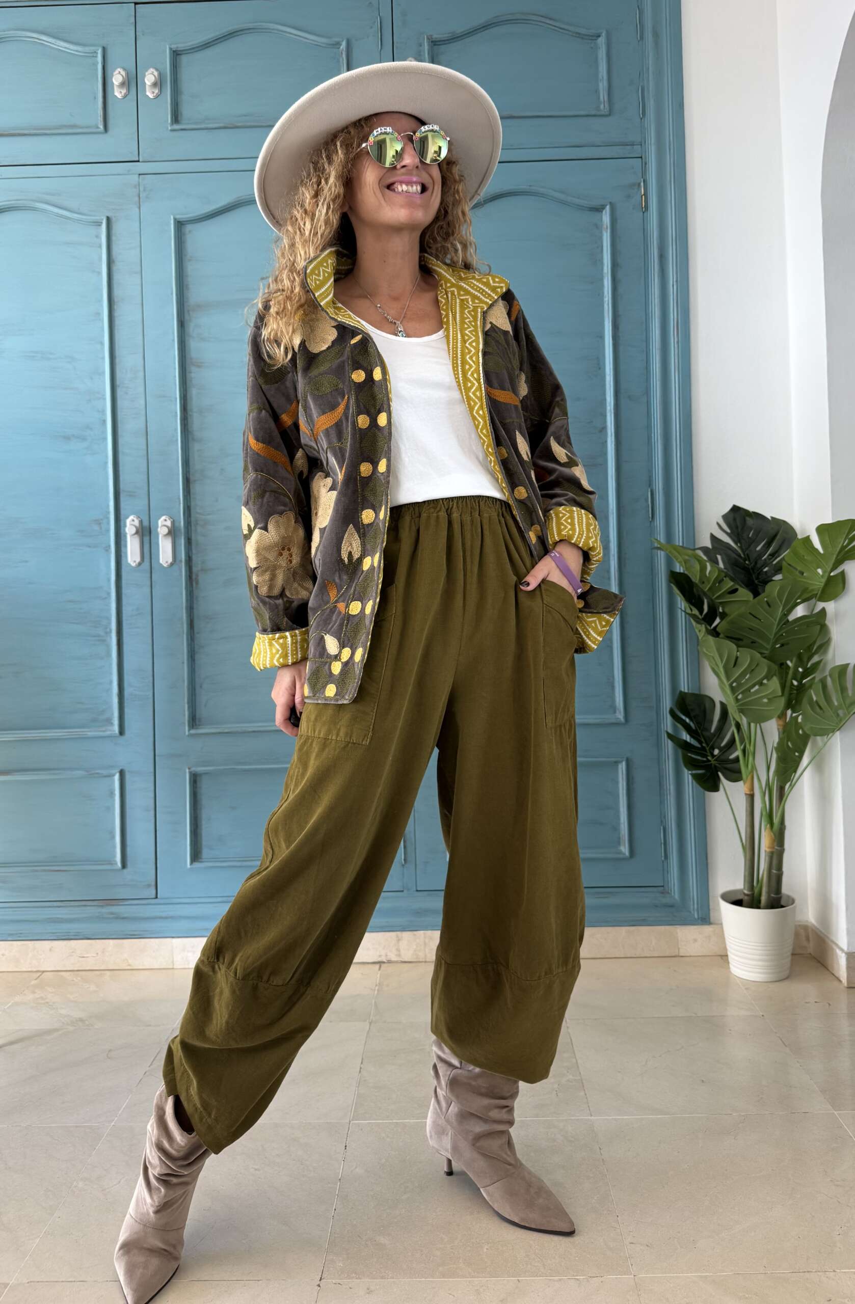Pantalón Camboya pana sabana