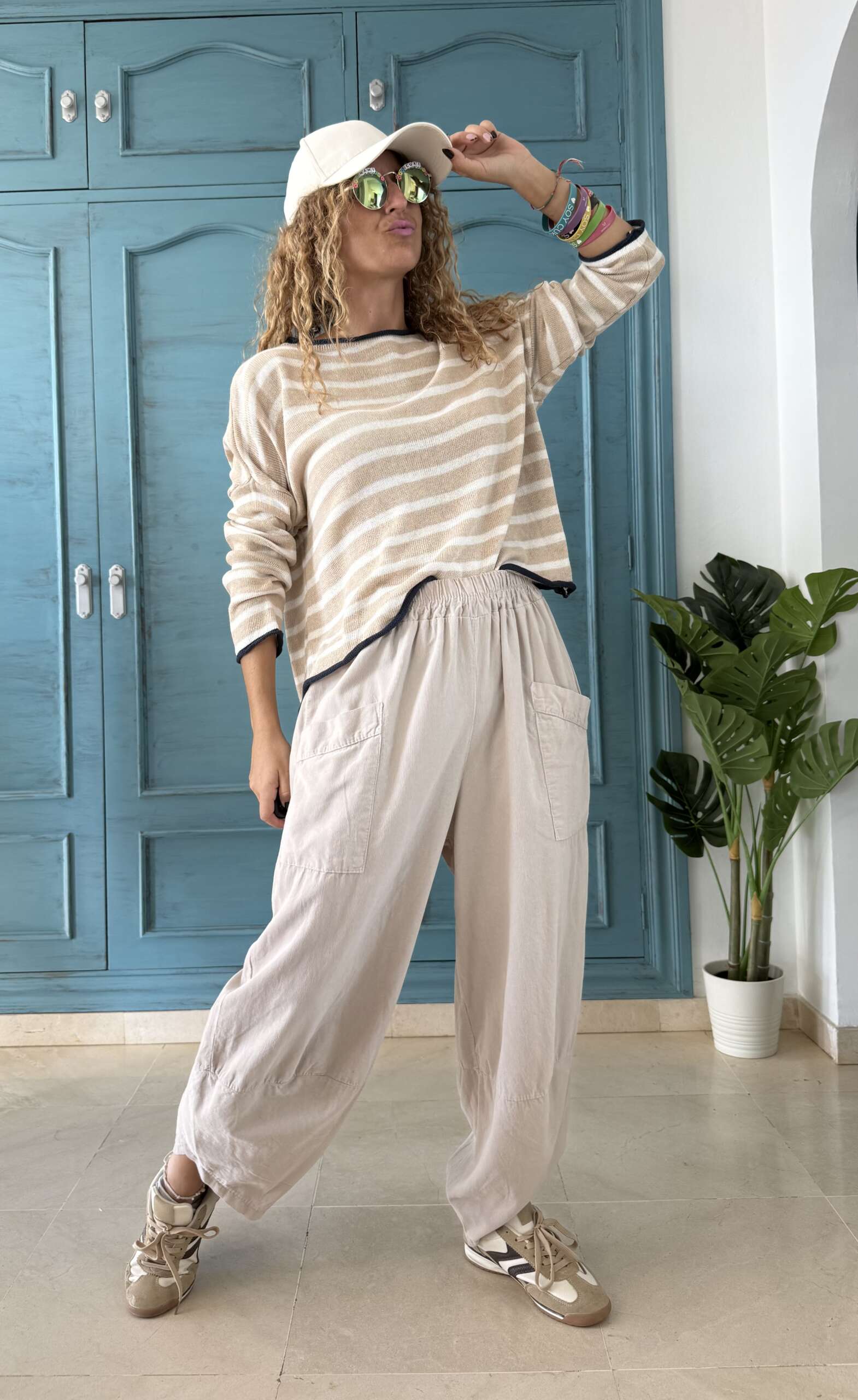 Pantalón Camboya pana beige - Imagen 2