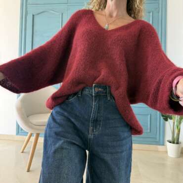 Jersey nube burdeos