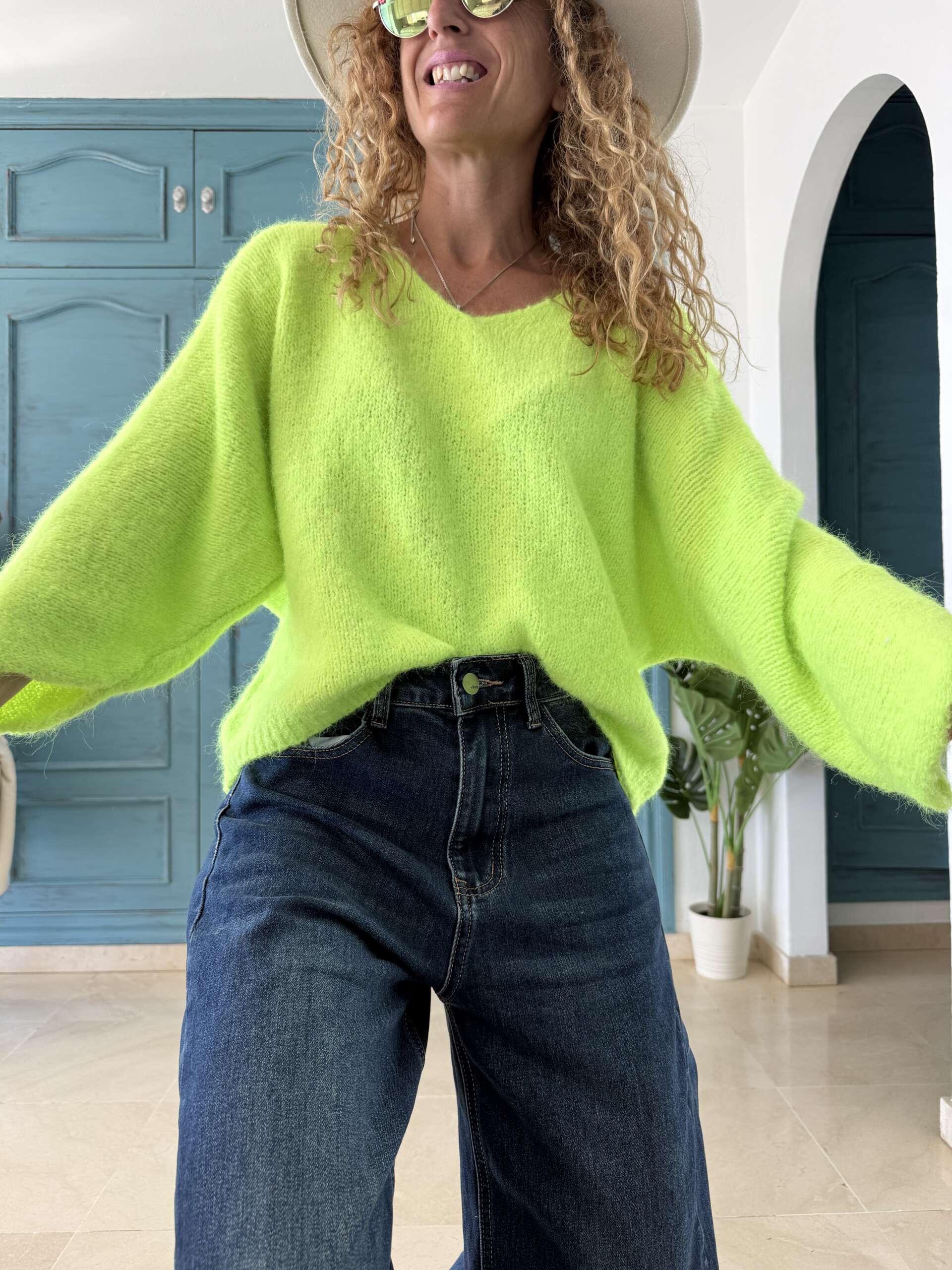 Jersey nube amarillo fluor