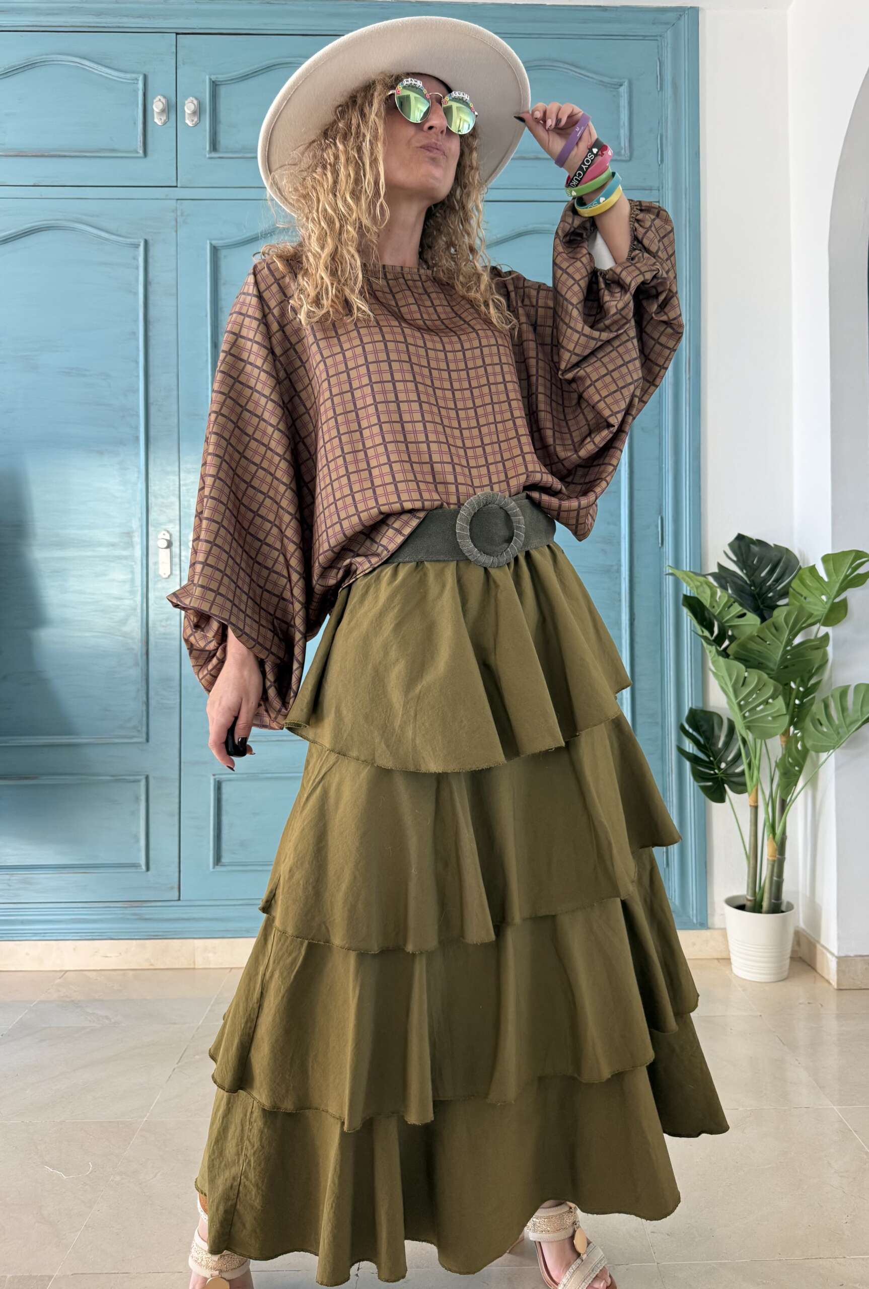 Falda algodón volantes sabana - Imagen 2