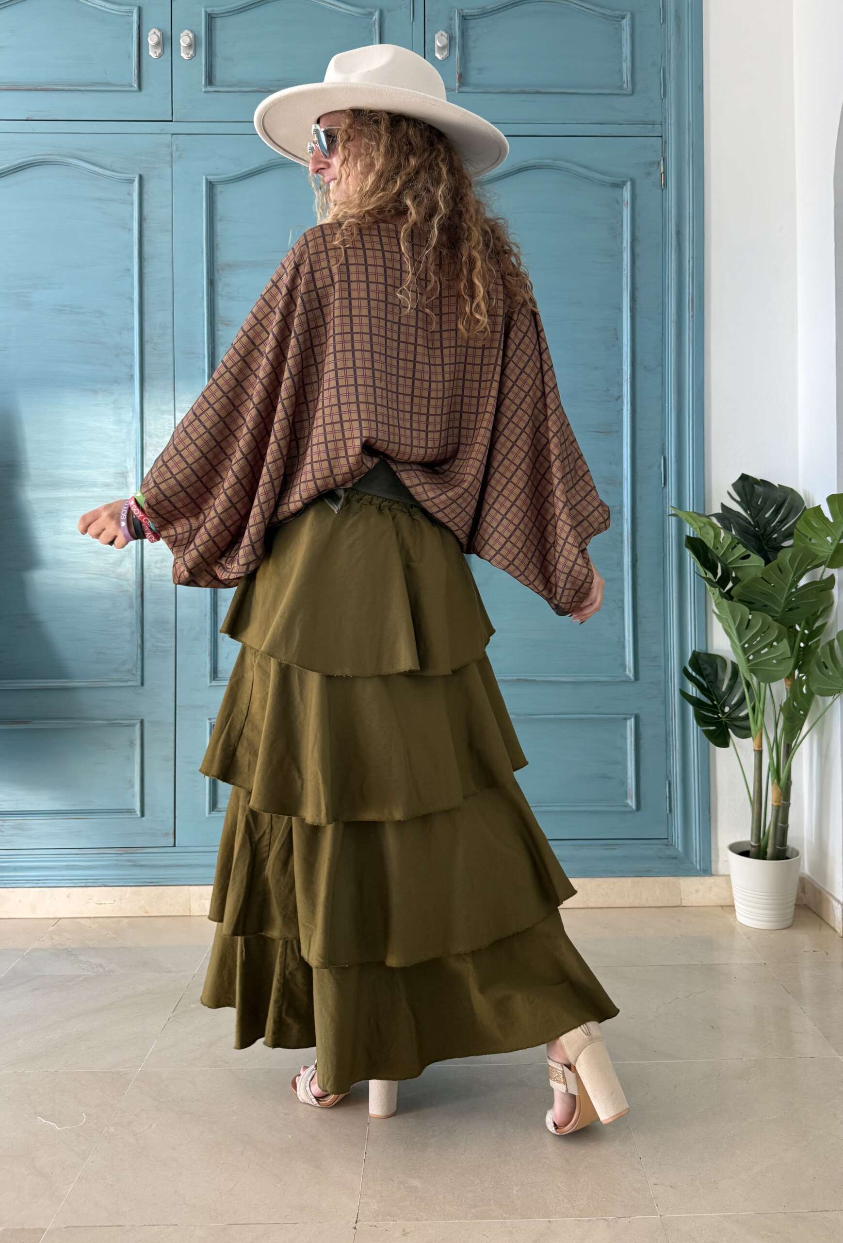 Falda algodón volantes sabana - Imagen 3