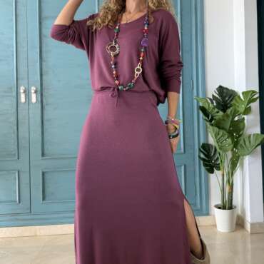 Conjunto punto suave púrpura