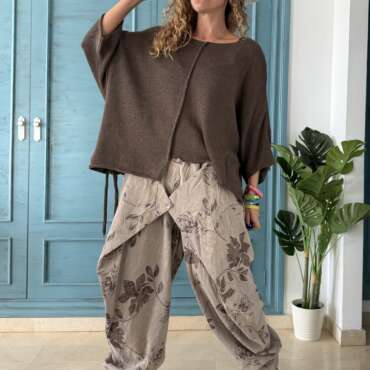 Pantalón Bombay estampado beige