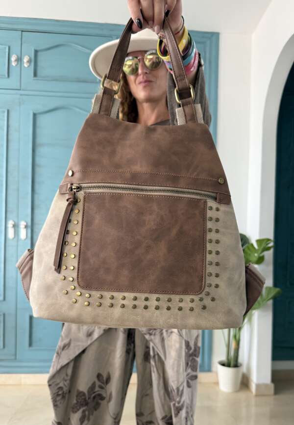 Mochila antirrobo marrón