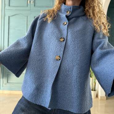 Chaqueta borrego botones vaquero