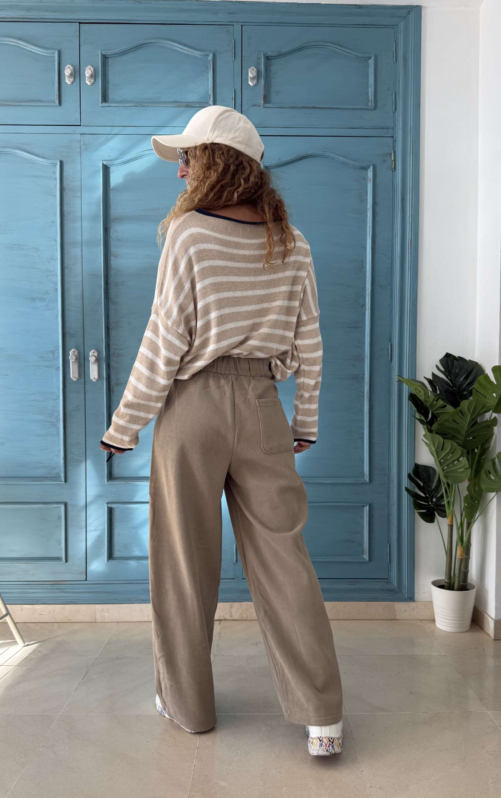 Pantalón térmico micro pana arena - Imagen 4