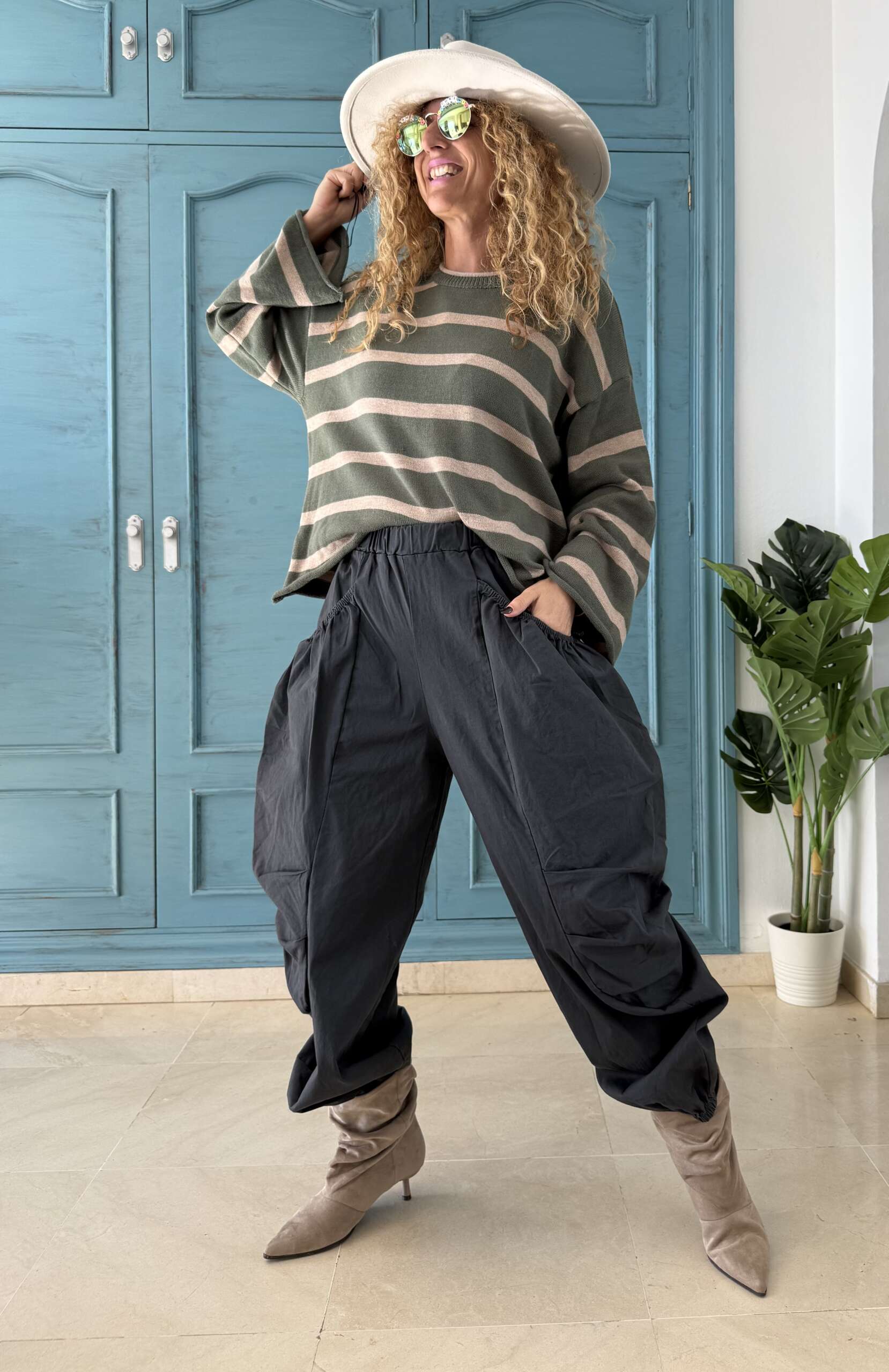 Pantalón paracaidista gris plomo - Imagen 2