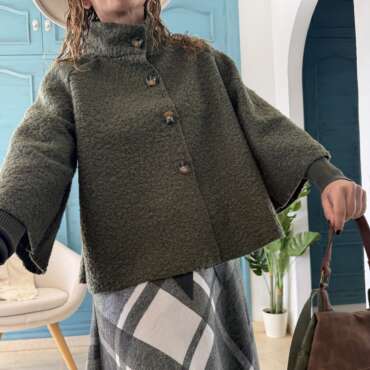Chaqueta borrego botones militar