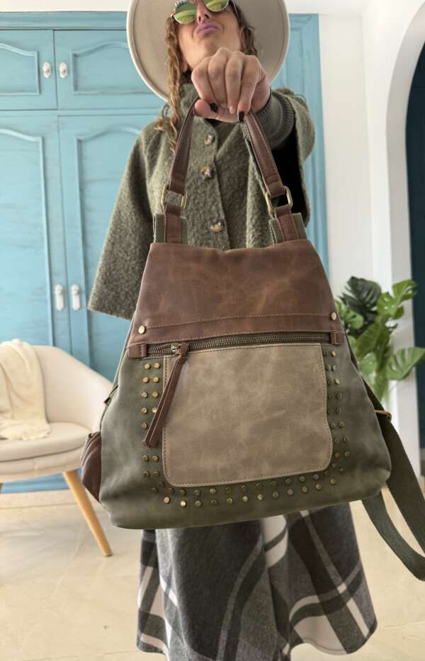 Mochila antirrobo verde