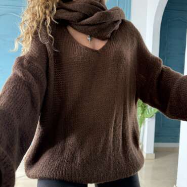 Jersey y cuello chocolate